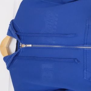 Royal blue front zipper sweatshirt